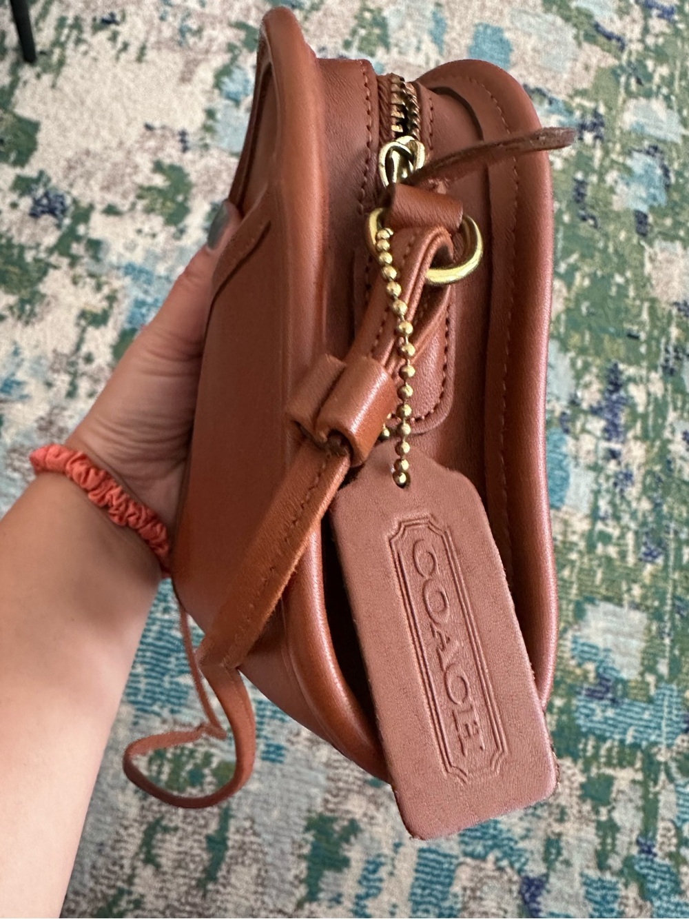 Vintage COACH Abbie Brown Leather Small Crossbody Bag - Picture 6 of 7